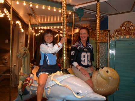 Kasen on the carousel